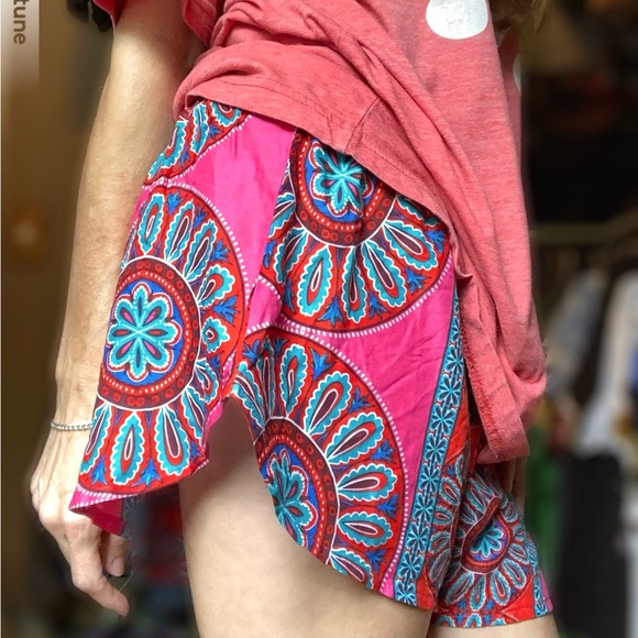 Green Dragon boho Shorts - Picture 3 of 7